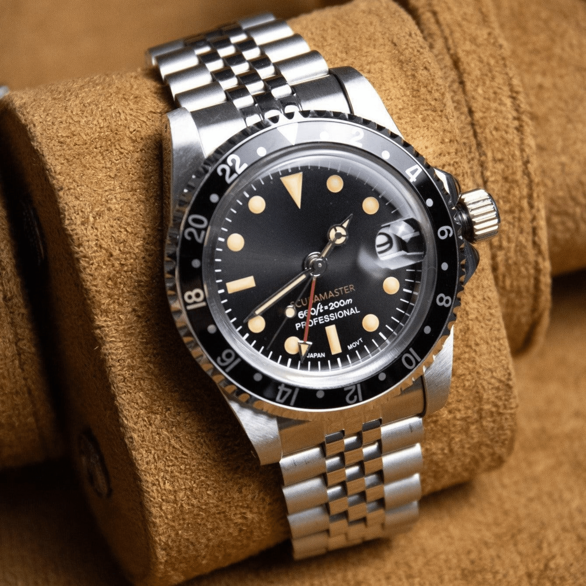 MOD VINTAGE GMT JUBILEE - MONTRE A PAPY - Montre automatique seiko mod avec