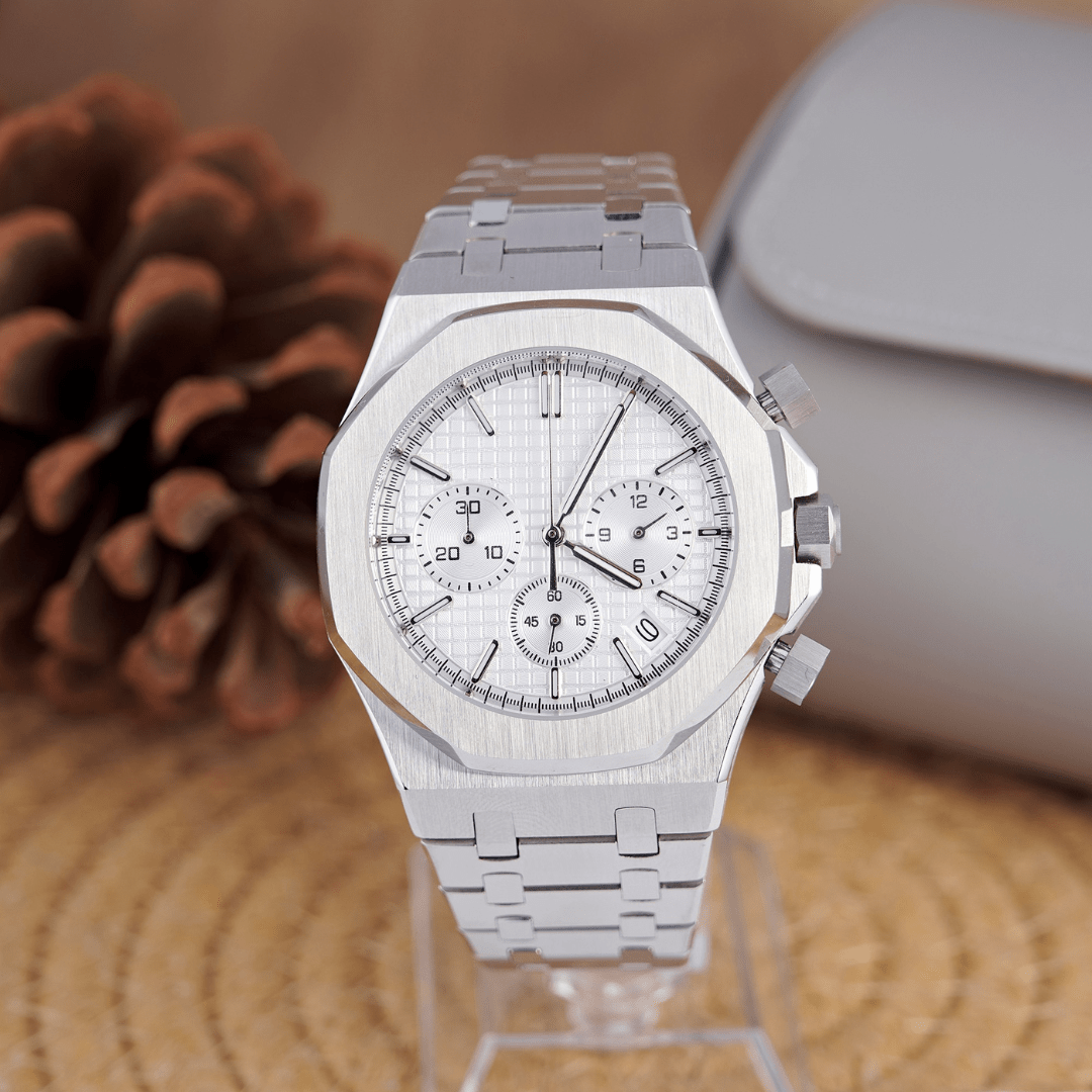 MOD OAK FULL SILVER - MONTRE A PAPY - Montre automatique seiko mod Avec
