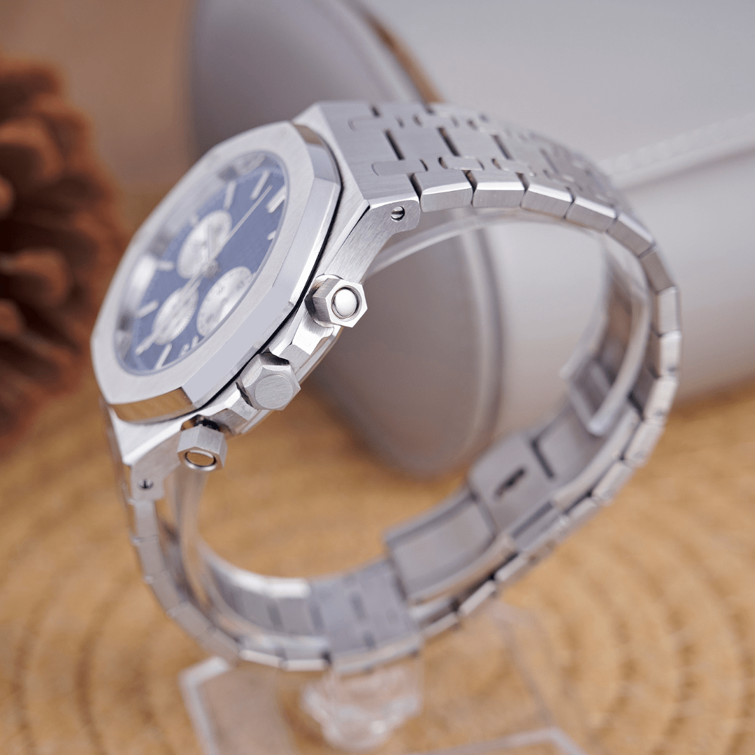 MOD OAK BLUE SILVER - MONTRE A PAPY - Montre automatique seiko mod Avec