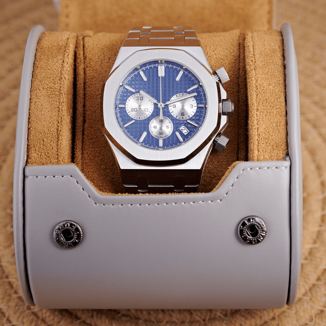 MOD OAK BLUE SILVER - MONTRE A PAPY - Montre automatique seiko mod Avec