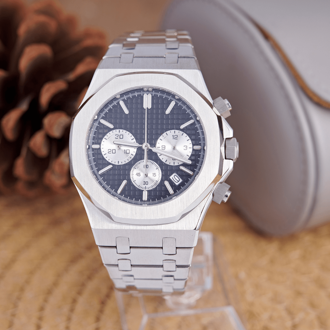 MOD OAK BLACK SILVER - MONTRE A PAPY - Montre automatique seiko mod Avec