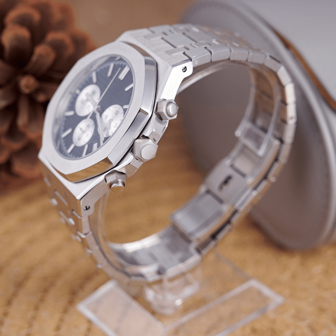 MOD OAK BLACK SILVER - MONTRE A PAPY - Montre automatique seiko mod Avec