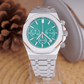 MOD OAK GREEN SILVER - MONTRE A PAPY - Montre automatique seiko mod Avec