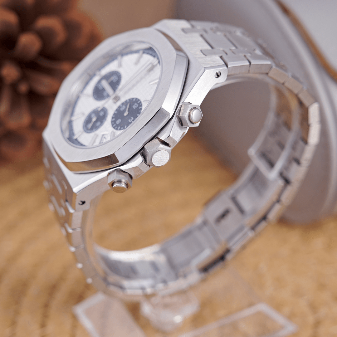 MOD OAK PANDA SILVER - MONTRE A PAPY - Montre automatique seiko mod Avec