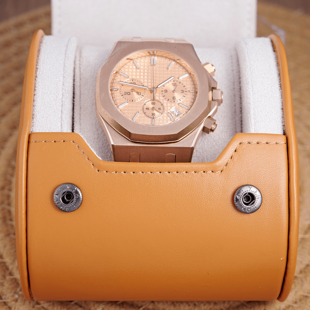 MOD OAK PINKGOLD - MONTRE A PAPY - Montre automatique seiko mod Avec