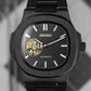 MOD NAUTILUS - BLACK OPEN HEART - MONTRE A PAPY - Montre automatique seiko mod