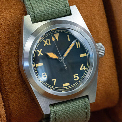 MOD PILOT - MILITARY - MONTRE A PAPY - Montre automatique seiko mod Nato Kaki