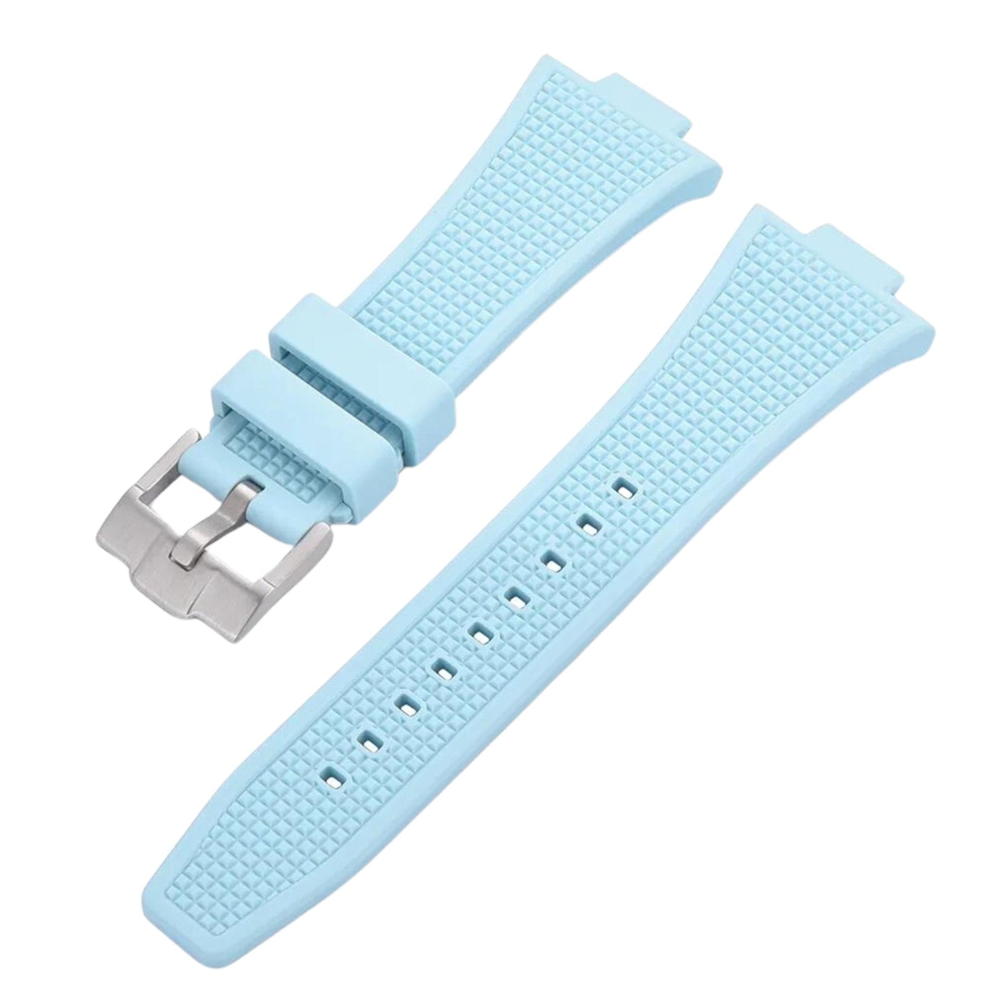 Bracelet de montre caoutchouc pour Tissot (PRX) - MONTRE A PAPY - Montre automatique seiko mod Bleu ciel