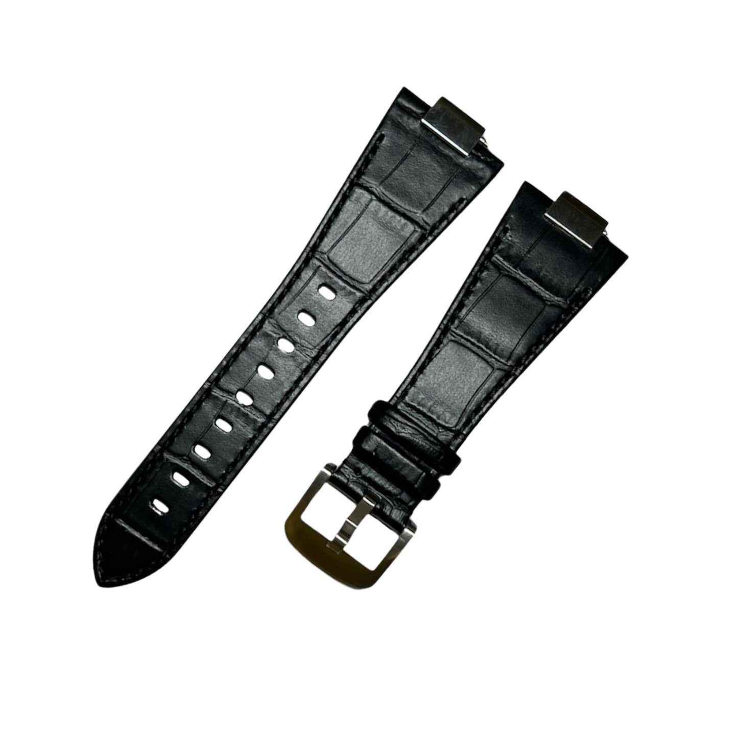 Bracelet de montre Tissot (PRX) - MONTRE A PAPY - Montre automatique seiko mod Noir croco