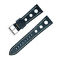 Bracelet montre cuir Racer - MONTRE A PAPY - Montre automatique seiko mod 18mmBlue