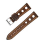 Bracelet montre cuir Racer - MONTRE A PAPY - Montre automatique seiko mod 18mmDark brown