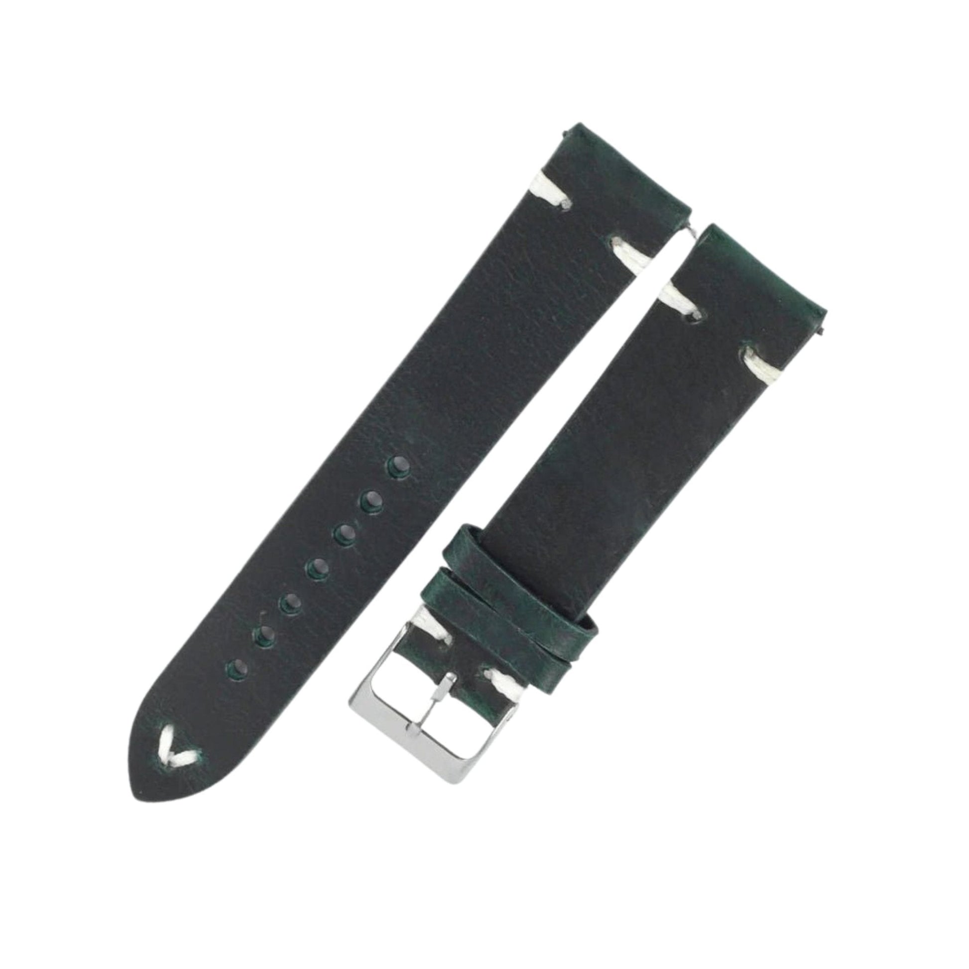 Bracelet montre cuir Vintage - MONTRE A PAPY - Montre automatique seiko mod 18mmBlue