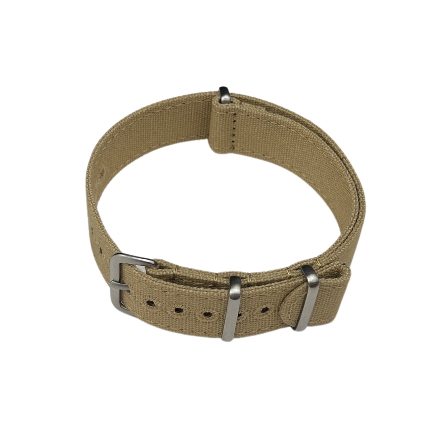 Bracelet montre Nato (toile militaire) - MONTRE A PAPY - Montre automatique seiko mod 18mmBeige