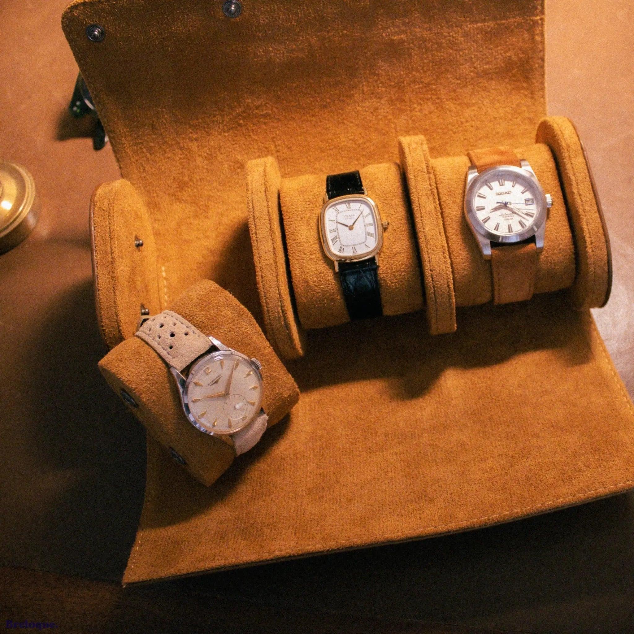 Rouleau Rangement de Montre en Cuir Watch Rolls - MONTRE A PAPY - Montre automatique seiko mod