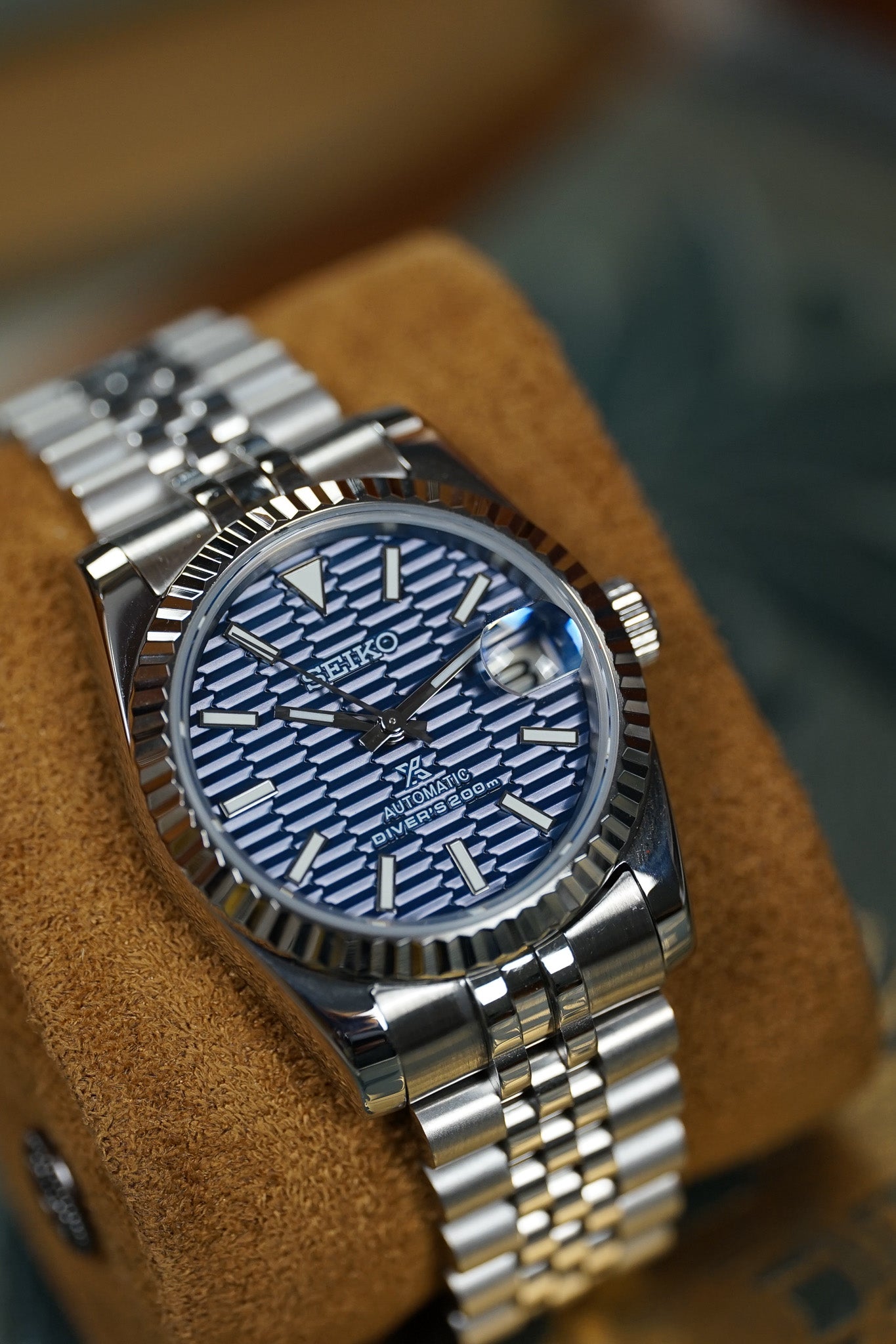 SEIKO MOD DATE JUST BLUE - MONTRE A PAPY