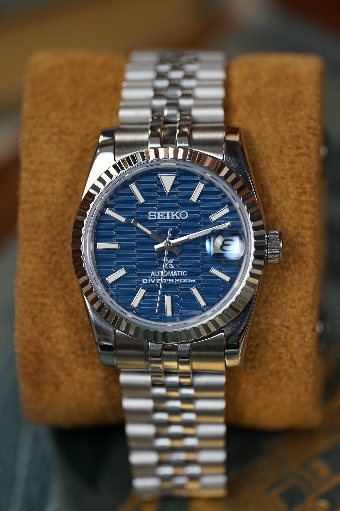 SEIKO MOD DATE JUST BLUE - MONTRE A PAPY