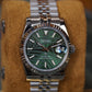 SEIKO MOD DATE JUST GREEN PALMIER - MONTRE A PAPY