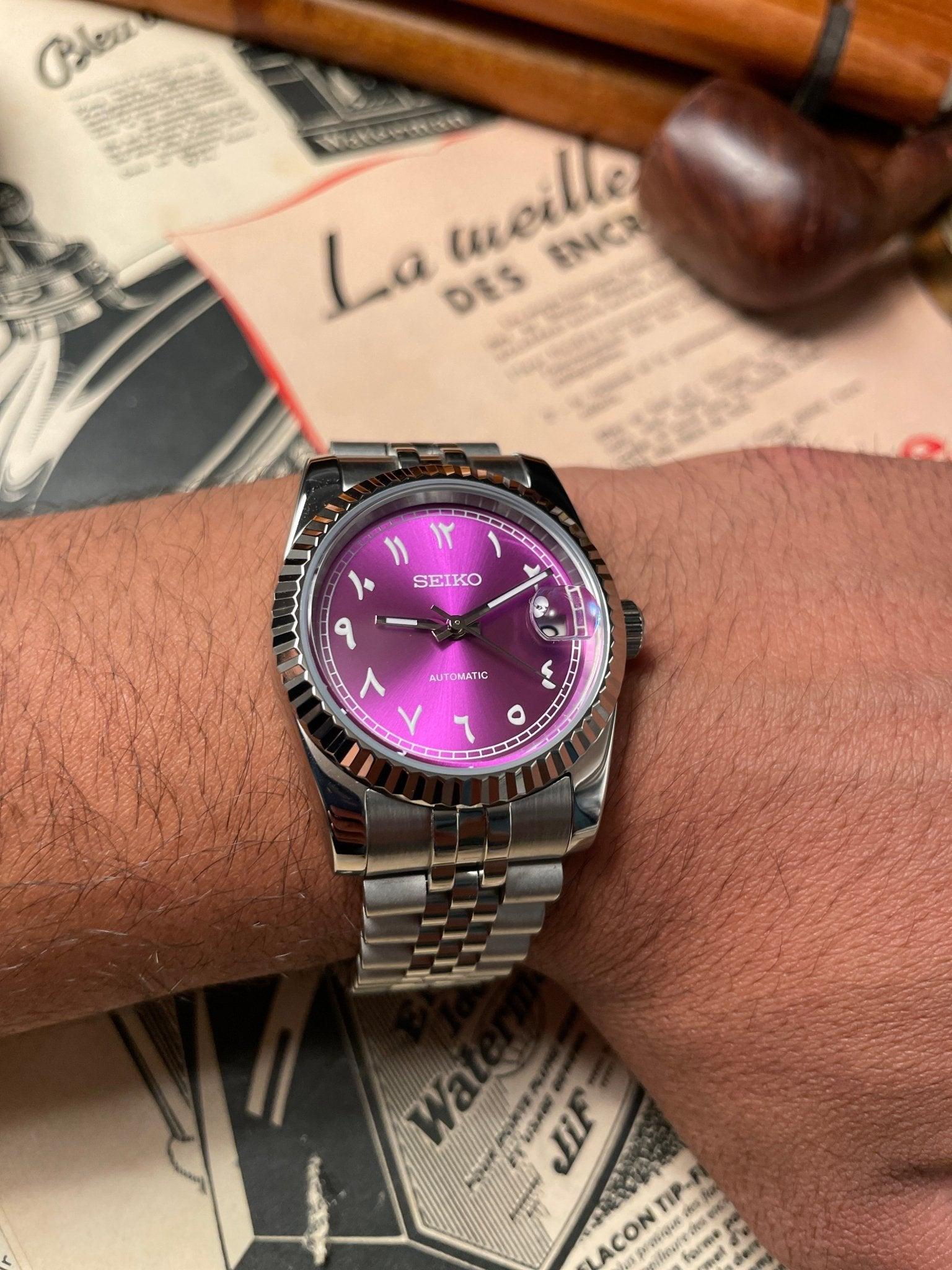 SEIKO MOD DATEJUST ARABISCH LILA