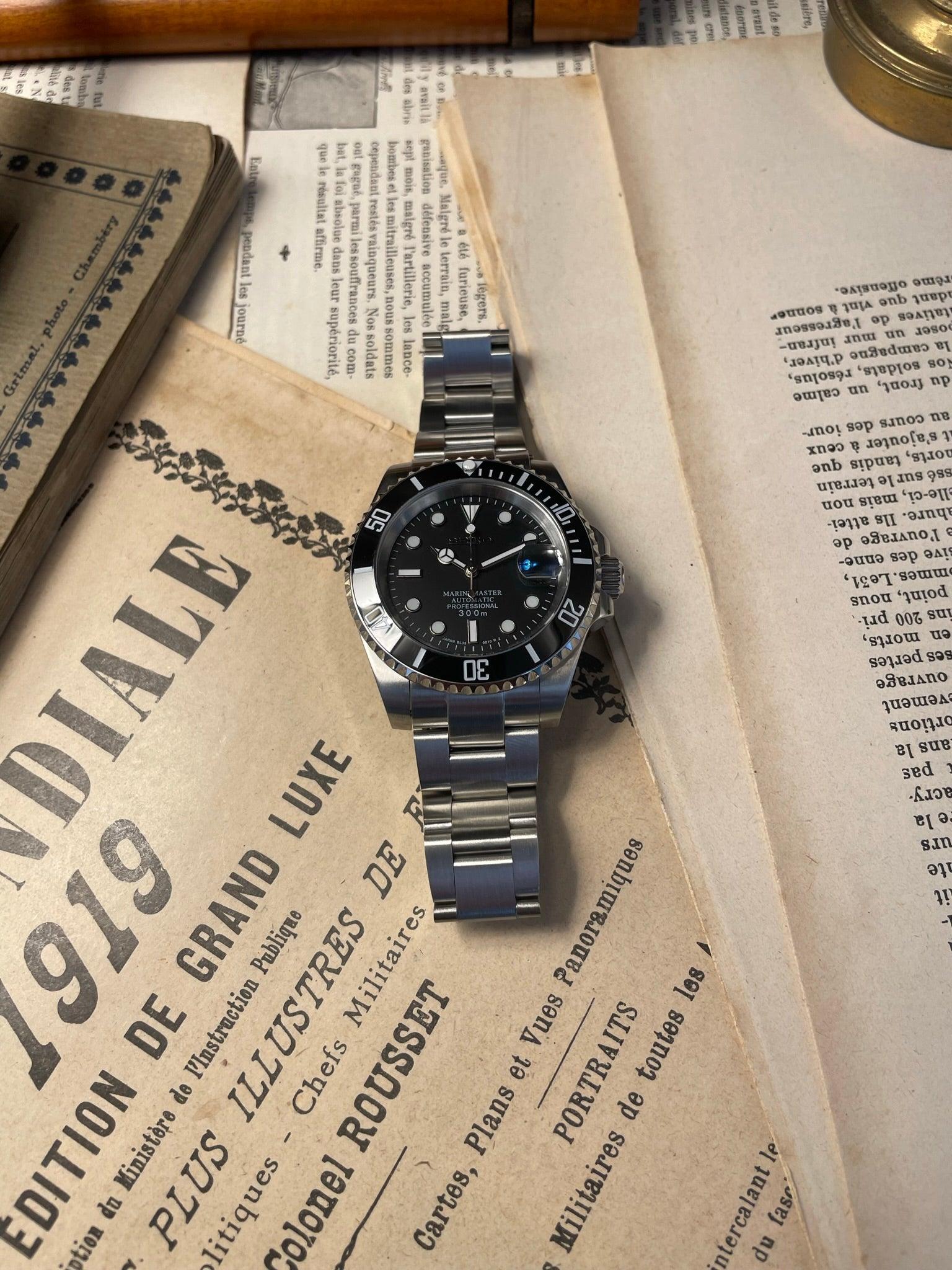 SEIKO MOD SUBMARINER DIVER. MONTRE A PAPY Mod seiko